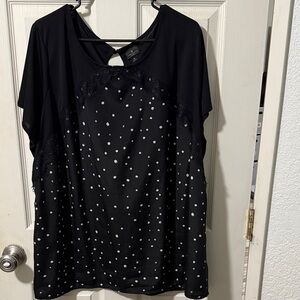 Worthington Black and White Polka Dot Blouse